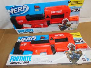lot 2 image: 2 Packs NERF Fortnite Compact SMG Motorized Dart Blaster