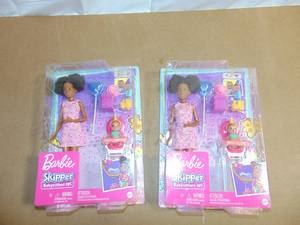 lot 28 image: 2 Pack Barbie Skipper Babysitters Birthday Feeding Playset,