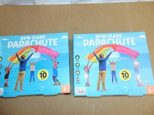 lot 33 image: 2 Pack Chuckle & Roar Gym Class Parachute 10 Feet In Diameter  079346623624
