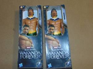 lot 40 image: 2 Pack Marvel Namor BLACK PANTHER Wakanda Forever Titan Hero 12 Action Figure
