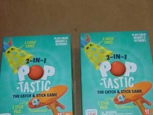lot 72 image: 2 Pack Chuckle & Roar 2-in-1 Pop-tastic The Catch & Stick Game 079346628131