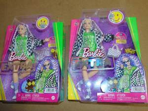 lot 81 image: 2 Pack Barbie Extra Doll #18 - Racecar Jacket 194735072545