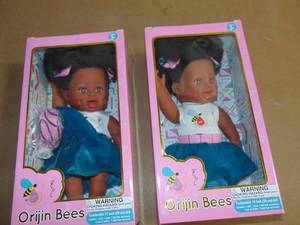 lot 120 image: 2 Pack Orijin Bees Positively Puffy 12 Baby Bee Doll