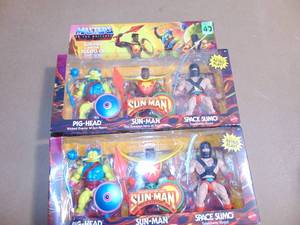 lot 134 image: 2 Pack Mattel Action Figure 3pk - Masters of the Universe Sun-Man and the Rulers of the Sun 194735108343