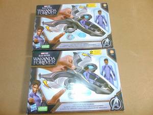 lot 135 image: 2 Pack Marvel Black Panther Wakanda Forever Vibranium Blast Sunbird Jet with Shuri Action Figure 5010994108571