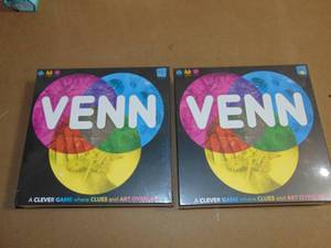 lot 138 image: 2 Pack Venn Board Game Family Game for 2 Players 700304156136