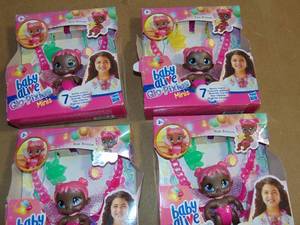 lot 139 image: 4 Pack Baby Alive Glo Pixies Minis Carry n Care Necklace Rose Blossom Baby Doll 5010994126759