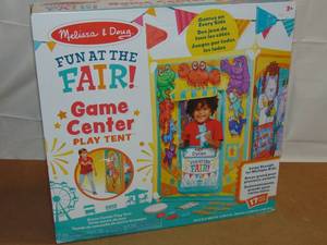 lot 149 image: Melissa & Doug Fun at the Fair Game Center Play Tent - 4 Sides of Activities 000772923057