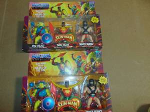 lot 154 image: 2 Pack Mattel Action Figure 3pk - Masters of the Universe Sun-Man and the Rulers of the Sun  194735108343