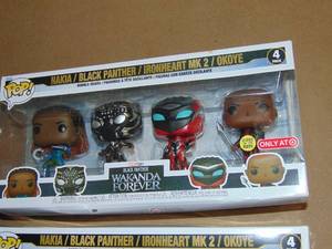 lot 162 image: 2 Pack Funko POP Marvel Black Panther Wakanda Forever - 4pk 889698691123