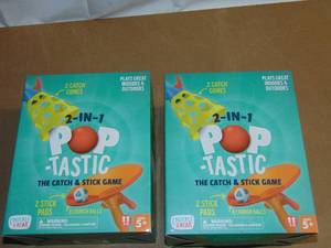 lot 171 image: 2 Pack Chuckle & Roar 2-in-1 Pop-tastic The Catch & Stick Game 079346628131