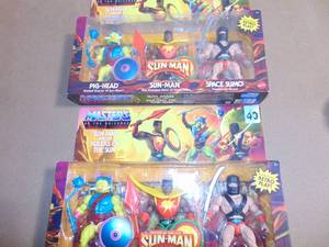 lot 194 image: 2 Pack Mattel Action Figure 3pk - Masters of the Universe Sun-Man and the Rulers of the Sun 194735108343
