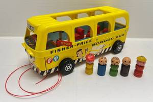 lot 42 image: 1960s Fisher Price School Bus With People