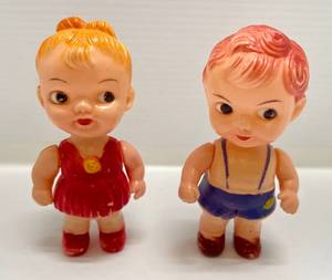 lot 100 image: 1950s Plastic Boy & Girl Dolls 5