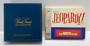 lot 260 image: 1972 Milton Bradley Jeopardy (NIB) 1981Trivial Pursuit (NIB)