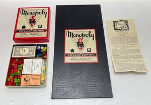 lot 154 image: 1954 Monopoly Trading Game Popular Edition By Parker Brothers With Board (Barely Used)