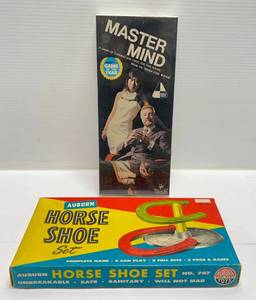 lot 157 image: 1972 Vic-Toy Mastermind (Sealed) 1950s Auburn Rubber Horse Shoe Set (Never Used)