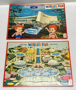 lot 190 image: 1964  New York Worlds Fair Puzzles (NEVER USED) Milton Bradley