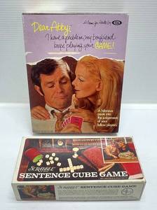 lot 206 image: 1971 Scrabble Sentence Cube Game (Never Used) & 1972 Ideal Dear Abby Game (Lightly Uesd)