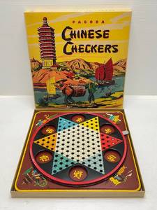 lot 196 image: 1945 Pagoda Chinese Checkers NIB