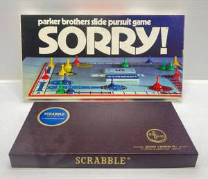 lot 269 image: 1953 Scrabble & 1972 Parker Brothers SORRY (NIB)