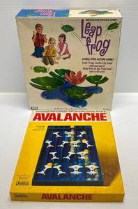 lot 271 image: 1966 Lakeside Brand  Leap Frog Game (Lightly Used) & 1966 Parker Brothers AVALANCHE