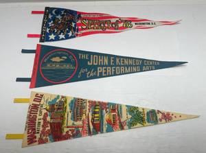 lot 286 image: Misc. Vintage Pennants (Date Written On Bottom)