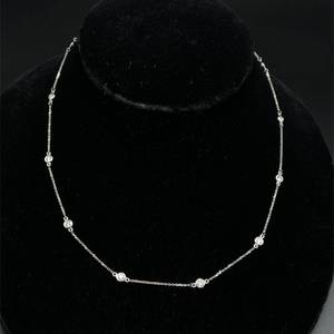 1.02ct Diamonds By The Yard Station Necklace in 14k White Gold $5,500 Retail