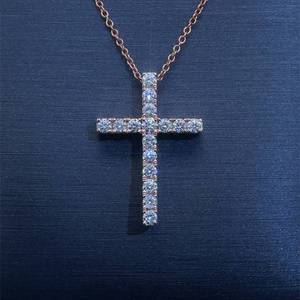 Excellent Craftsmanship 0.40ct Diamond Cross Pendant Necklace in 14k Rose Gold - VS Clarity $3,400 Retail VIDEO