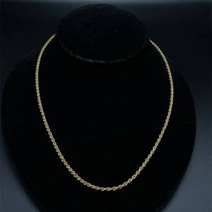 2.70mm Classic Rope Chain Necklace in 14k Yellow Gold
