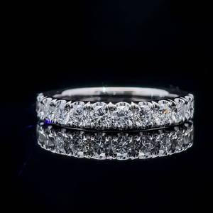 1.06ct Diamond Half Eternity Band -Slim Stacking Classic Style Diamond Ring in 18k White Gold $6,000 Retail VIDEO