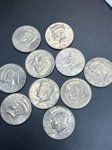 Lot of 10 Kennedy Half Dollars