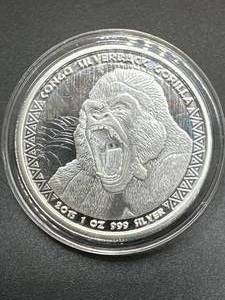 1oz .999 Silver silver back gorilla Round