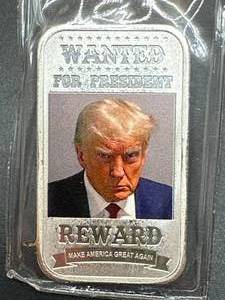 1oz .999 Silver Donald Trump Mugshot Bar