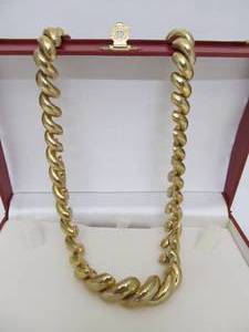 Genuine 14K Solid Gold San Marco Necklace