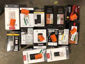Lot of Assorted Digital Door Locks  Various Models and Conditions Customer Returns See Pictures