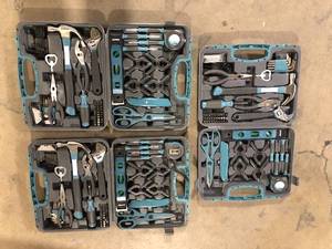 Lot of Anvil 76-Piece SAE and Metric Homeowners Tool Kit with Case  Customer Returns See Pictures