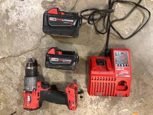 Milwaukee Power Drill with 2 Batteries and Charger    Customer Returns See Pictures