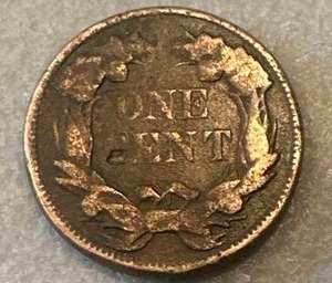 lot 10 image: 1857 Flying Eagle Cent