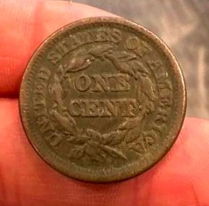 lot 34 image: 1848 Large Cent Penny