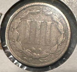 lot 42 image: 1872 Three Cent Nickel