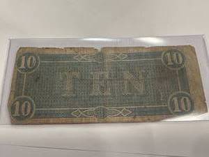 lot 43 image: 1864 Ten Dollar Bill