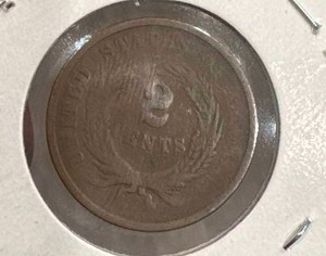 lot 52 image: 1864 Two Cent Piece