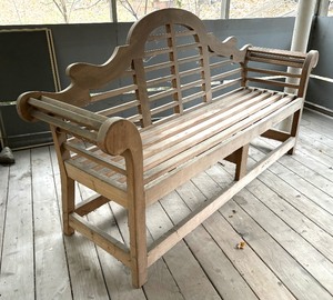 lot 16 image: Teak Bench by Lister