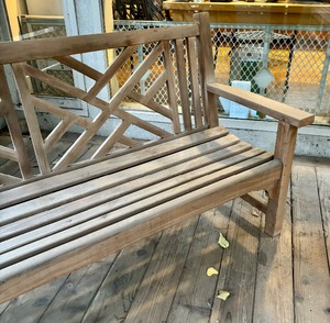 lot 50 image: Teak Bench by Lister