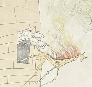 lot 9 image: The Grand Inquisitor Expels The Savior Framed Print by Salvador Dali