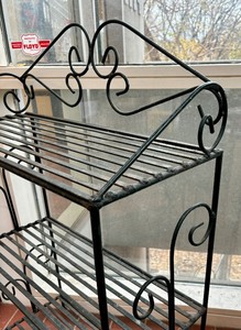 lot 51 image: Vintage Decorative Metal Shelf