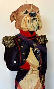 lot 58 image: Large Standing Bulldog Decorative Figurine