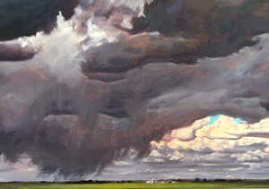 lot 63 image: Approach Rain Original Oil Painting by Todd Voss