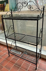 lot 69 image: Decorative Three Tiered Metal Shelf